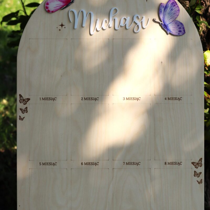 Półokrągła tablica roczkowa Motylki