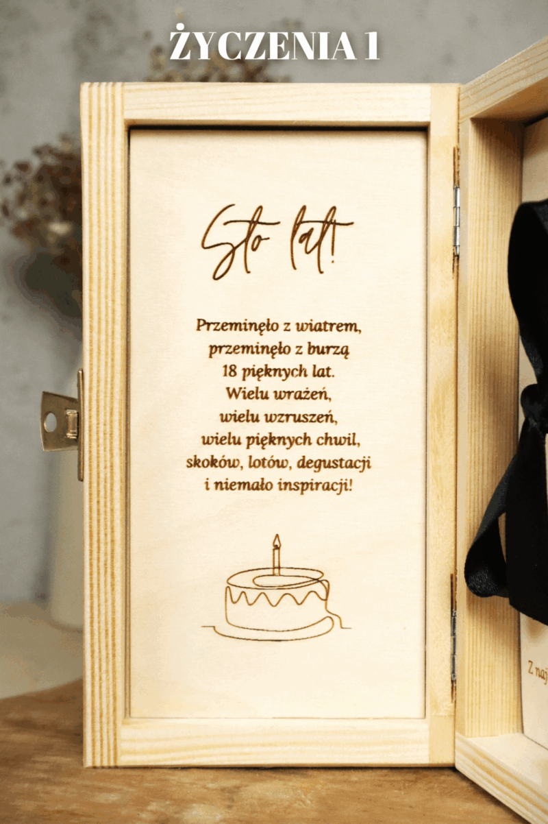 Pudełko urodzinowe na banknoty KOLOR