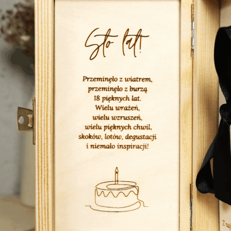 Pudełko urodzinowe na banknoty KOLOR