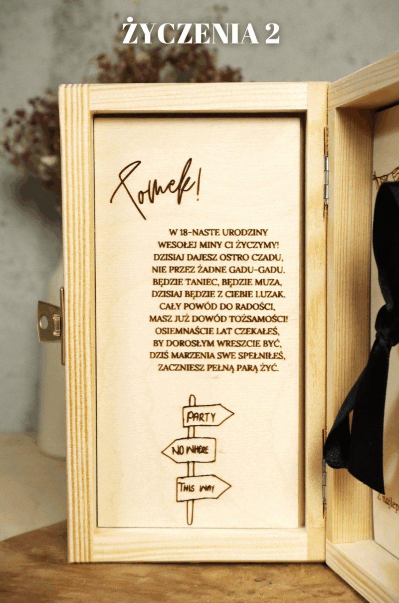 Pudełko urodzinowe na banknoty KOLOR