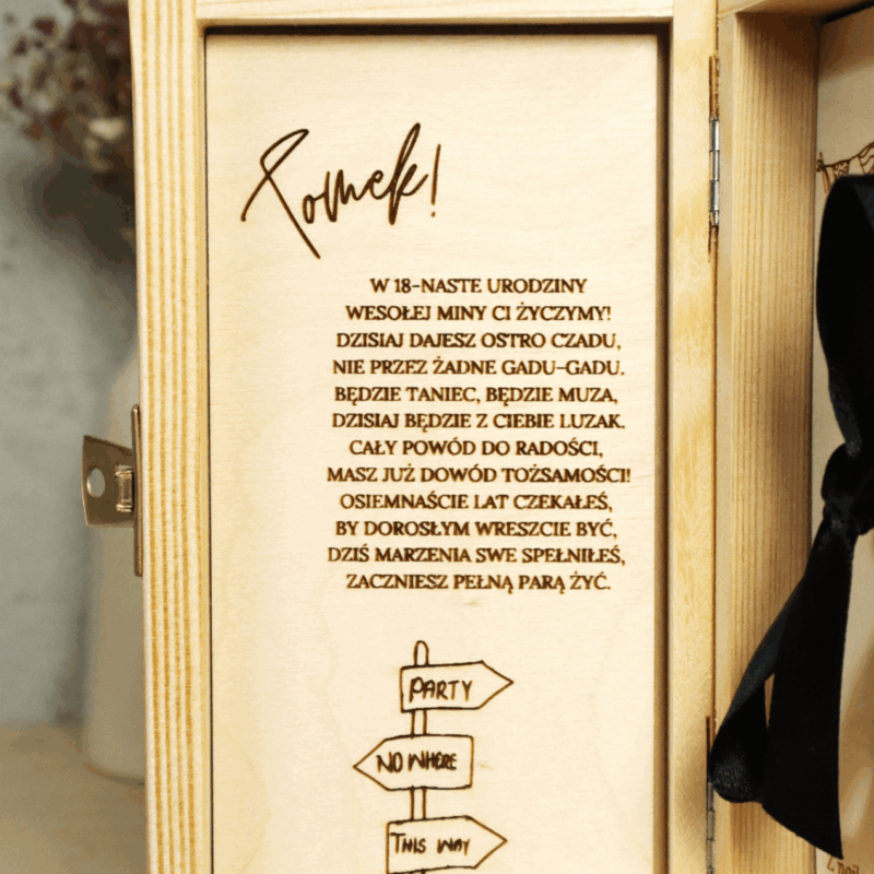 Pudełko urodzinowe na banknoty KOLOR