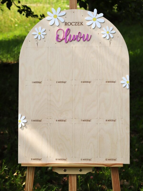 Półokrągła tablica roczkowa Stokrotki