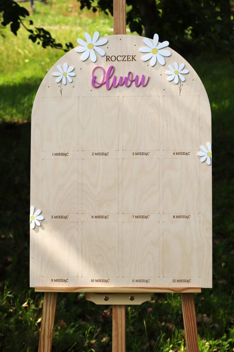 Półokrągła tablica roczkowa Stokrotki