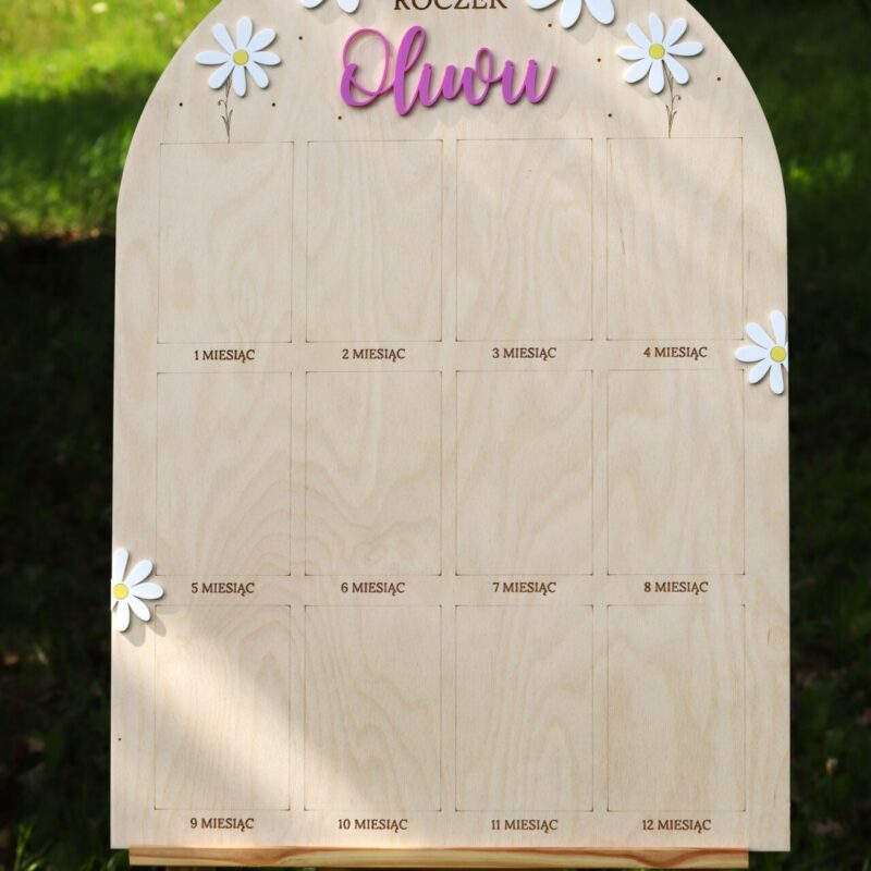 Półokrągła tablica roczkowa Stokrotki