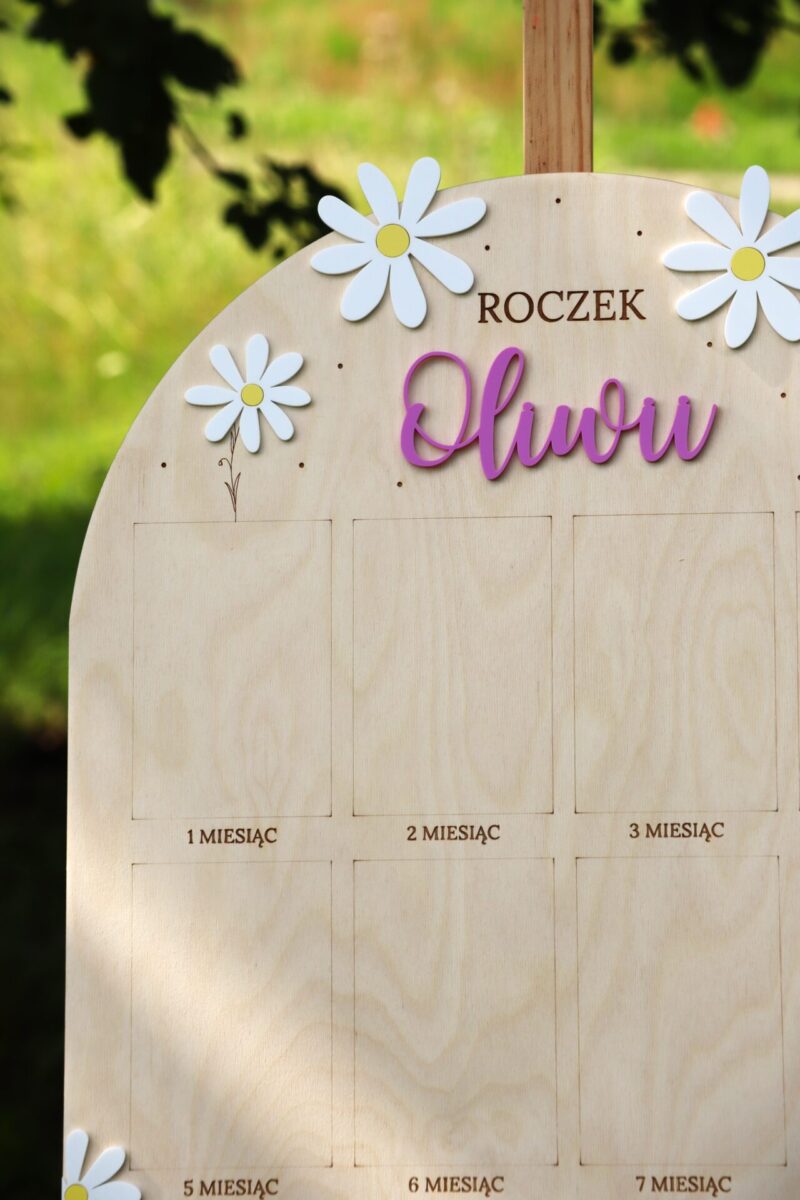 Półokrągła tablica roczkowa Stokrotki