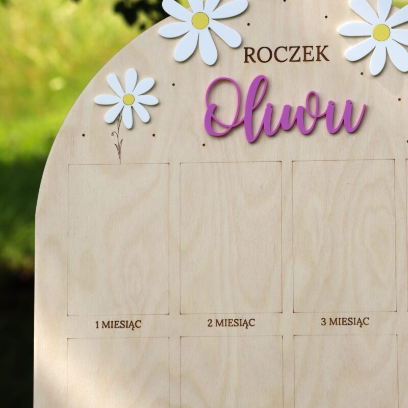 Półokrągła tablica roczkowa Stokrotki