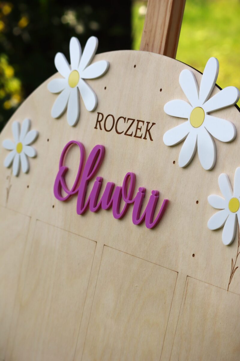 Półokrągła tablica roczkowa Stokrotki