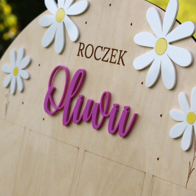 Półokrągła tablica roczkowa Stokrotki