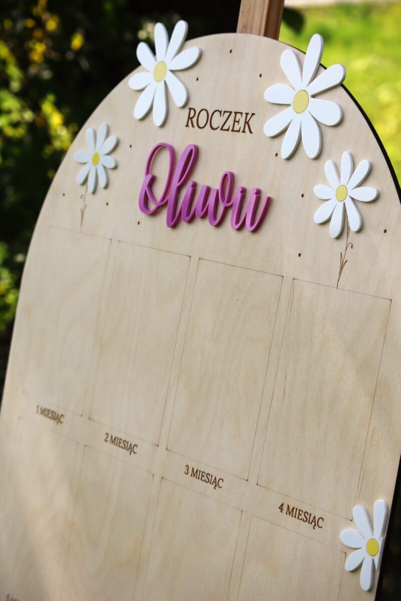 Półokrągła tablica roczkowa Stokrotki