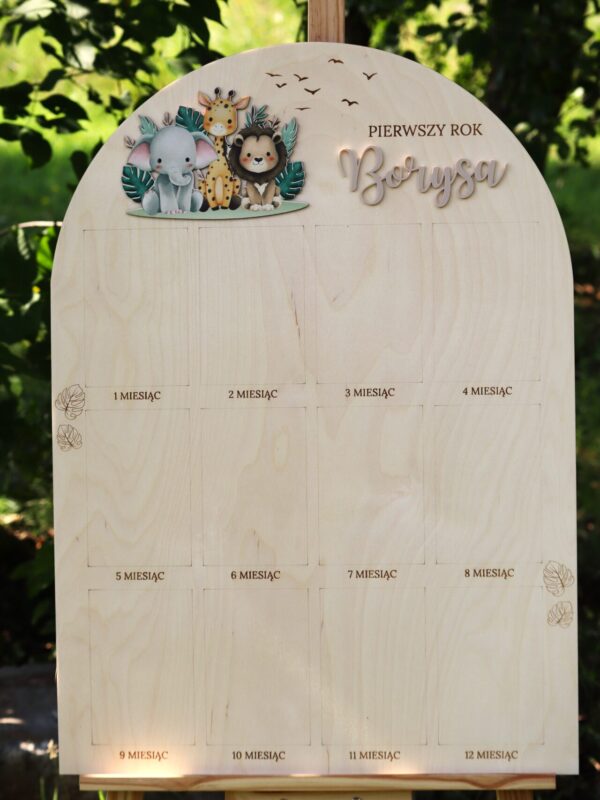 Półokrągła tablica roczkowa Safari