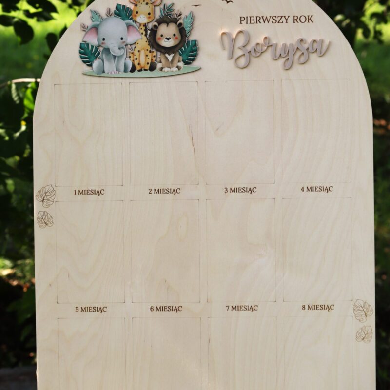 Półokrągła tablica roczkowa Safari