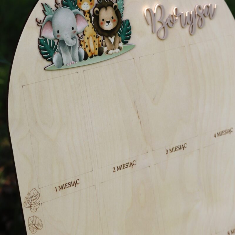 Półokrągła tablica roczkowa Safari