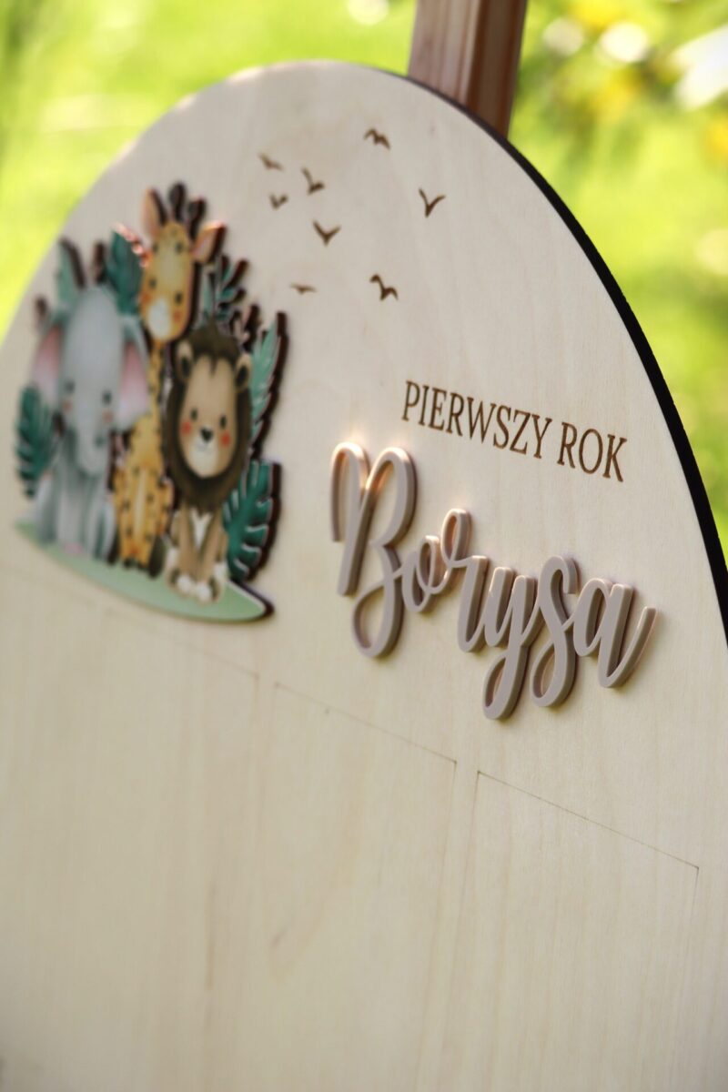 Półokrągła tablica roczkowa Safari