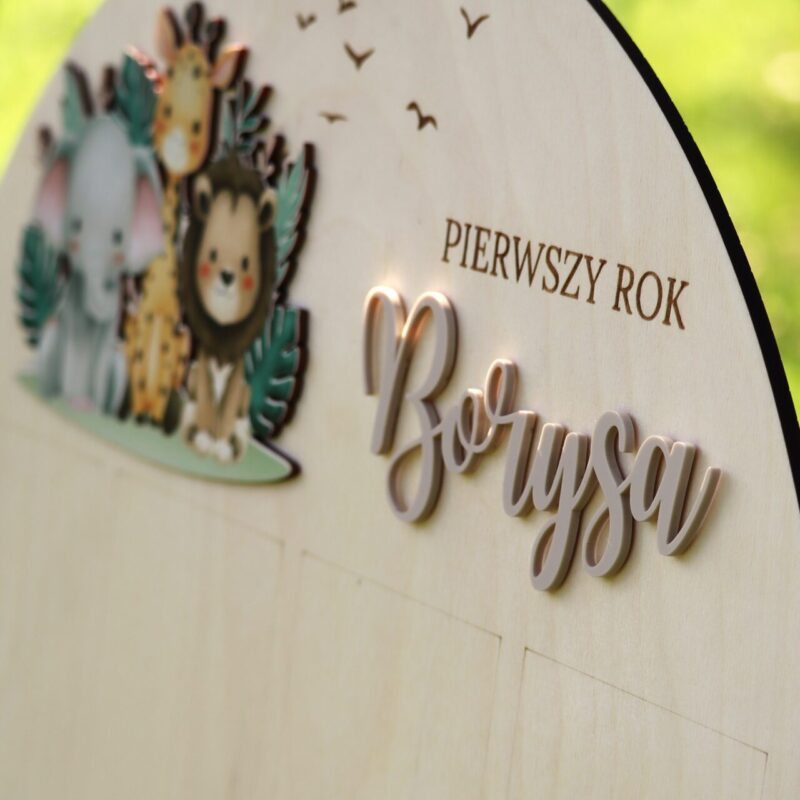 Półokrągła tablica roczkowa Safari