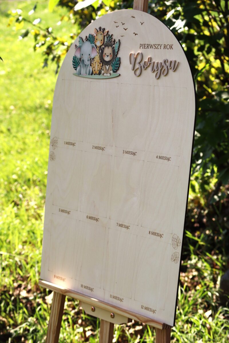 Półokrągła tablica roczkowa Safari