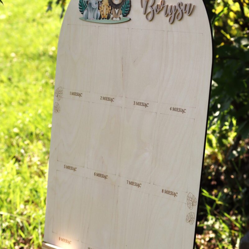 Półokrągła tablica roczkowa Safari