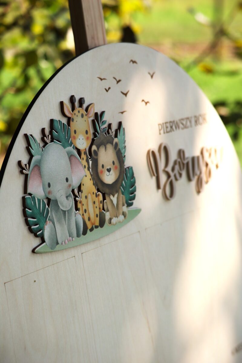 Półokrągła tablica roczkowa Safari