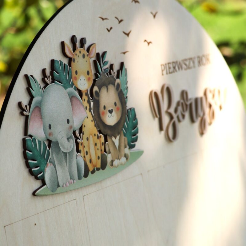 Półokrągła tablica roczkowa Safari