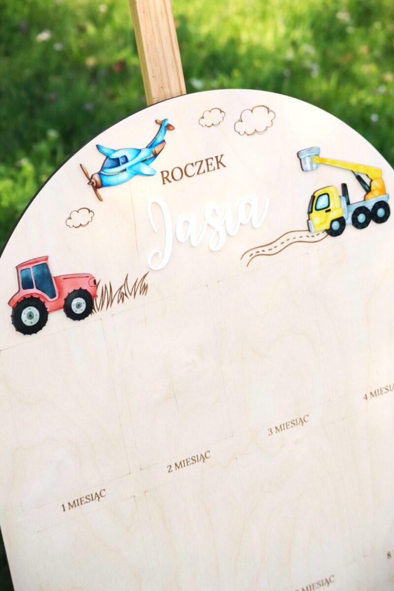 Półokrągła tablica roczkowa Pojazdy