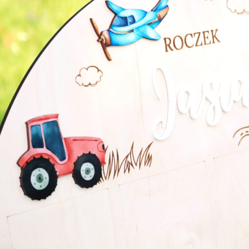 Półokrągła tablica roczkowa Pojazdy