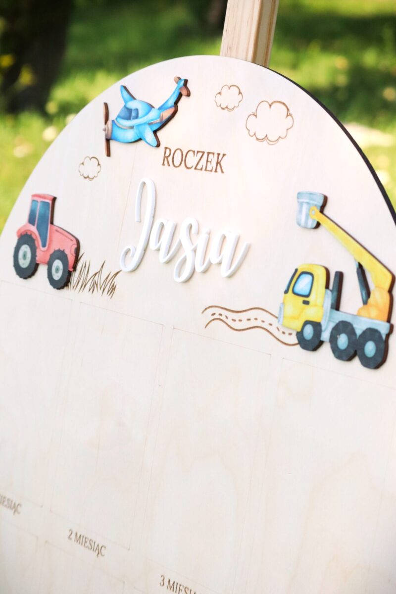 Półokrągła tablica roczkowa Pojazdy