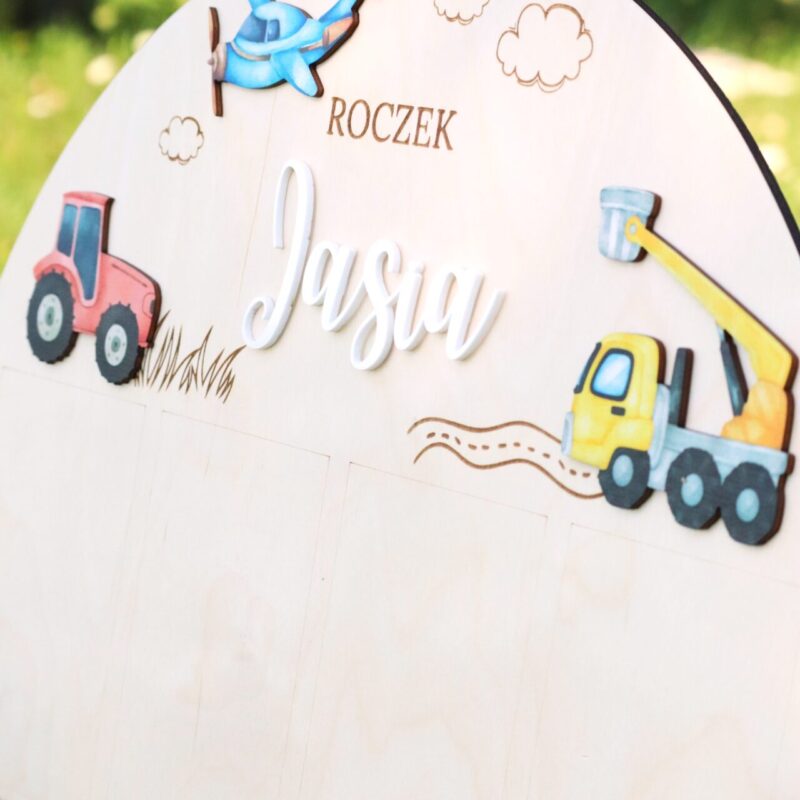 Półokrągła tablica roczkowa Pojazdy