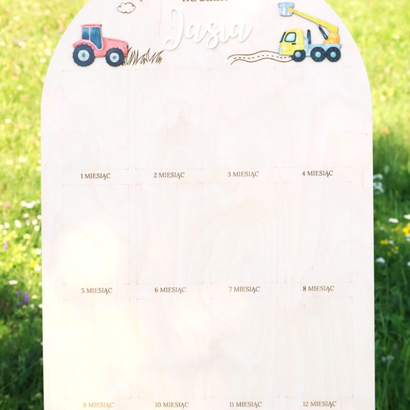 Półokrągła tablica roczkowa Pojazdy