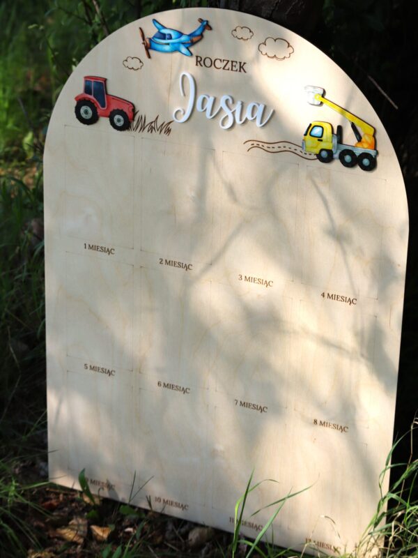 Półokrągła tablica roczkowa Pojazdy