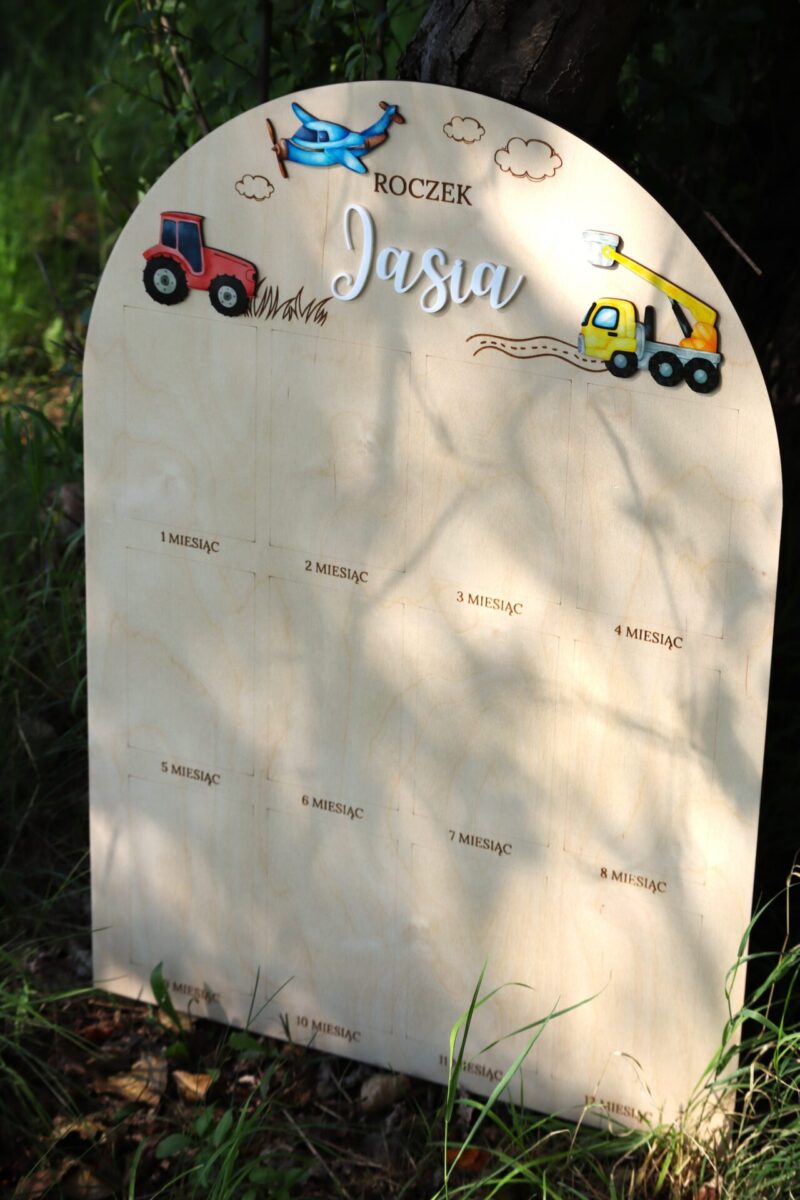 Półokrągła tablica roczkowa Pojazdy