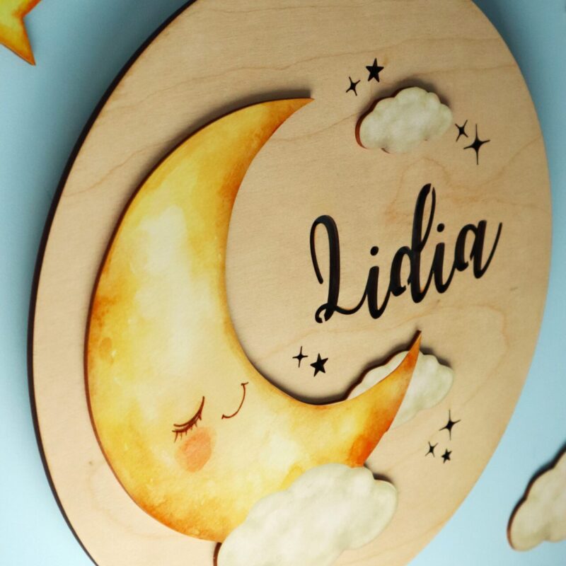 Lampka z imieniem Księżyc