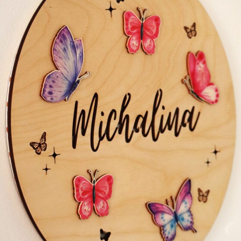 Lampka z imieniem Motylki