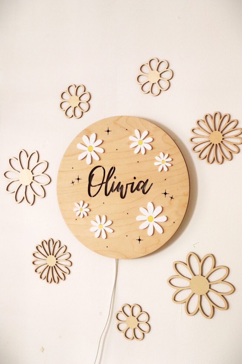 Lampka z imieniem Stokrotki