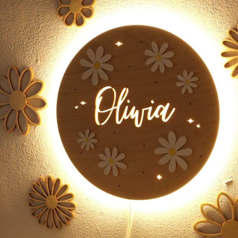 Lampka z imieniem Stokrotki