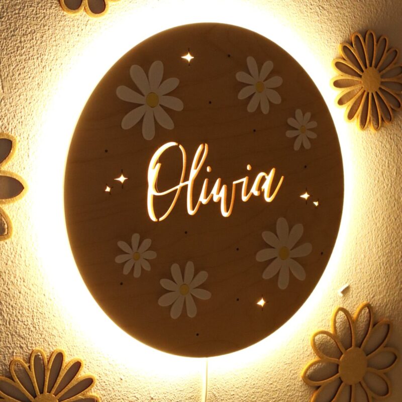 Lampka z imieniem Stokrotki