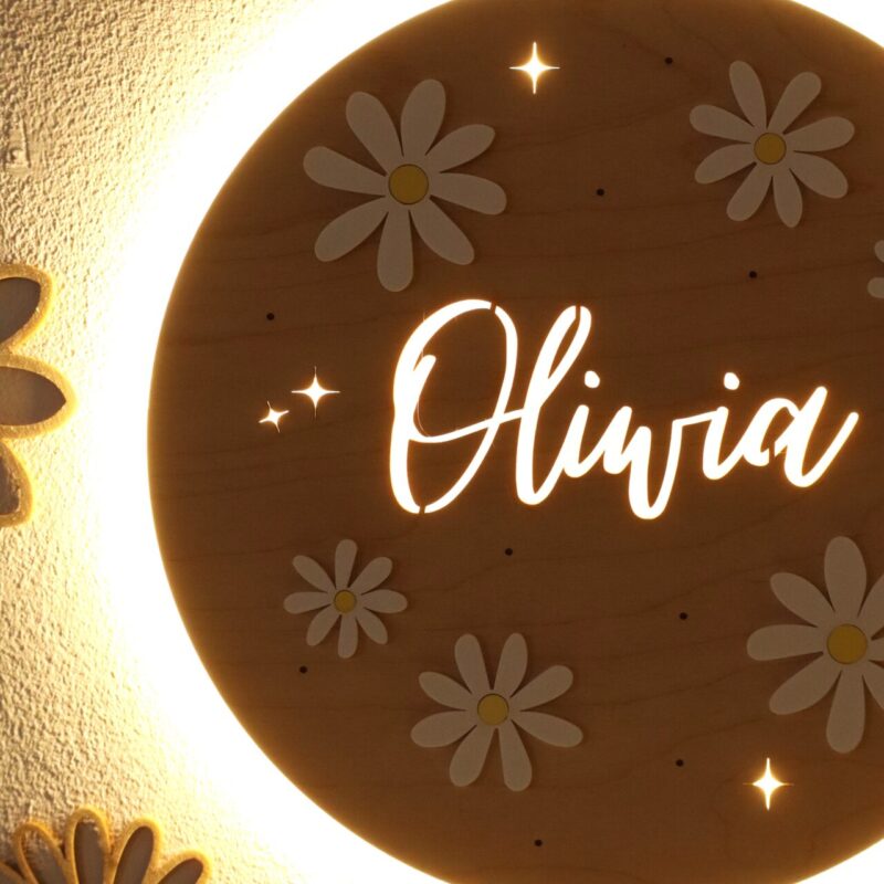 Lampka z imieniem Stokrotki