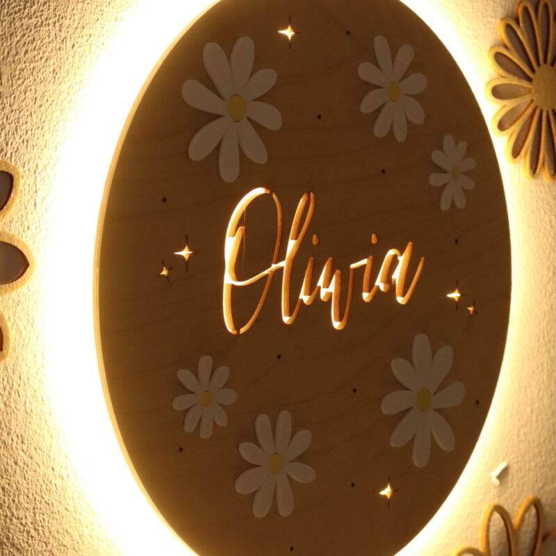 Lampka z imieniem Stokrotki