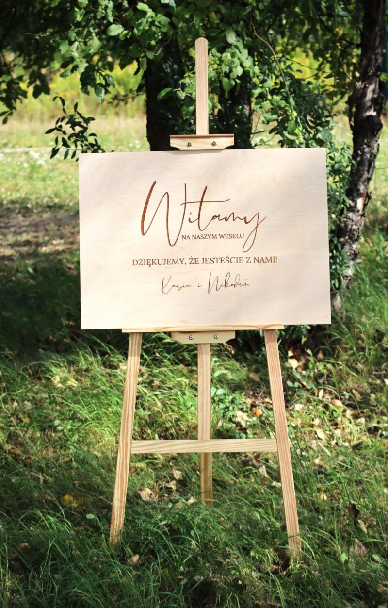 Weselna tablica powitalna
