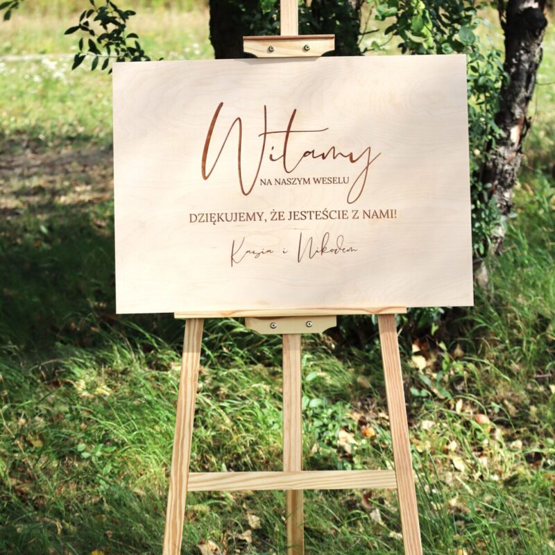 Weselna tablica powitalna