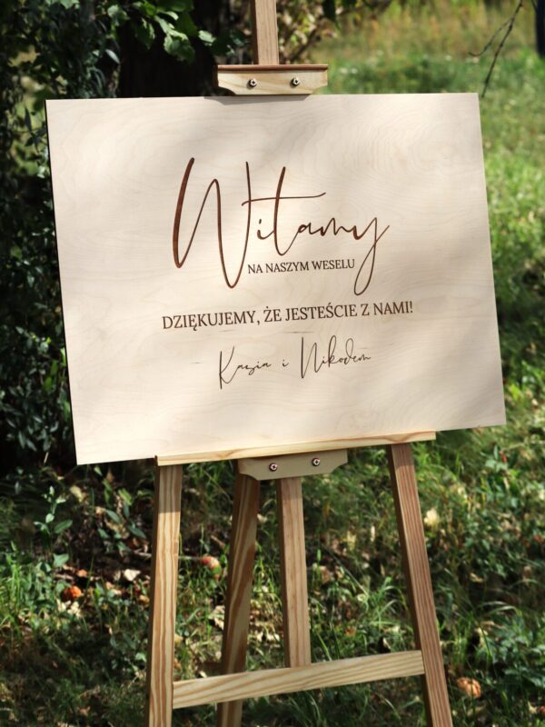 Weselna tablica powitalna