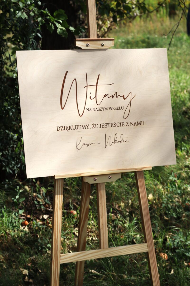 Weselna tablica powitalna