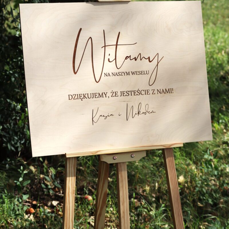 Weselna tablica powitalna