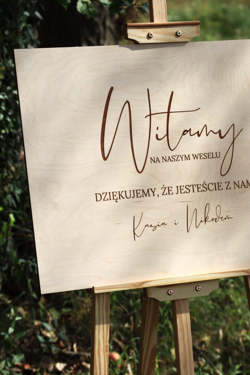 Weselna tablica powitalna