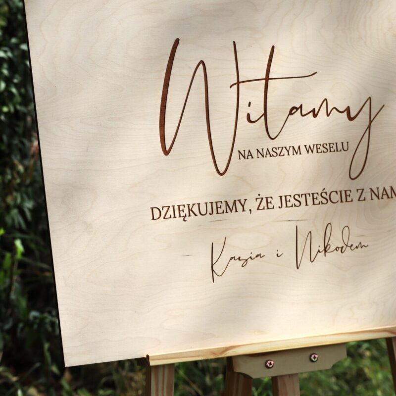 Weselna tablica powitalna