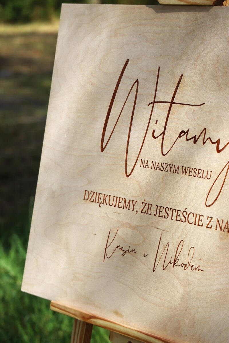 Weselna tablica powitalna