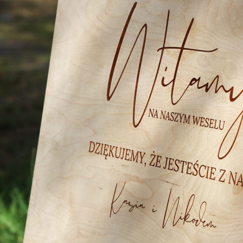 Weselna tablica powitalna