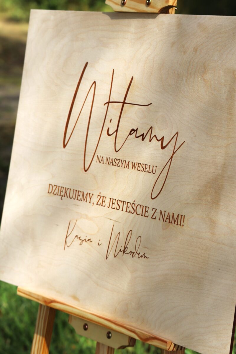 Weselna tablica powitalna