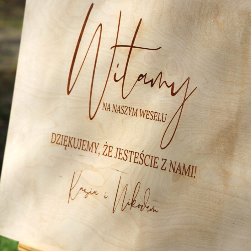 Weselna tablica powitalna
