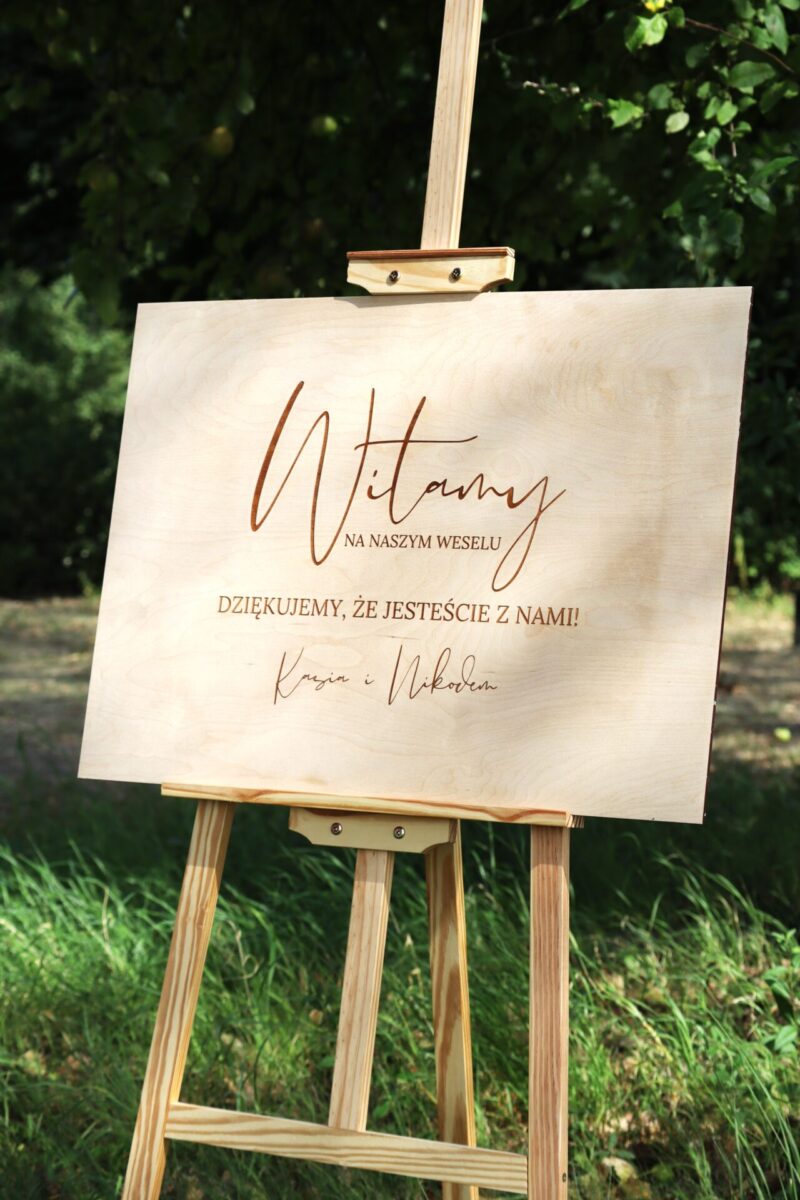 Weselna tablica powitalna