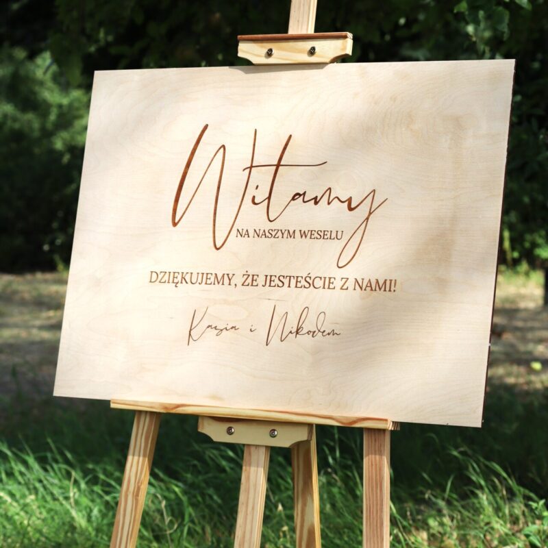 Weselna tablica powitalna