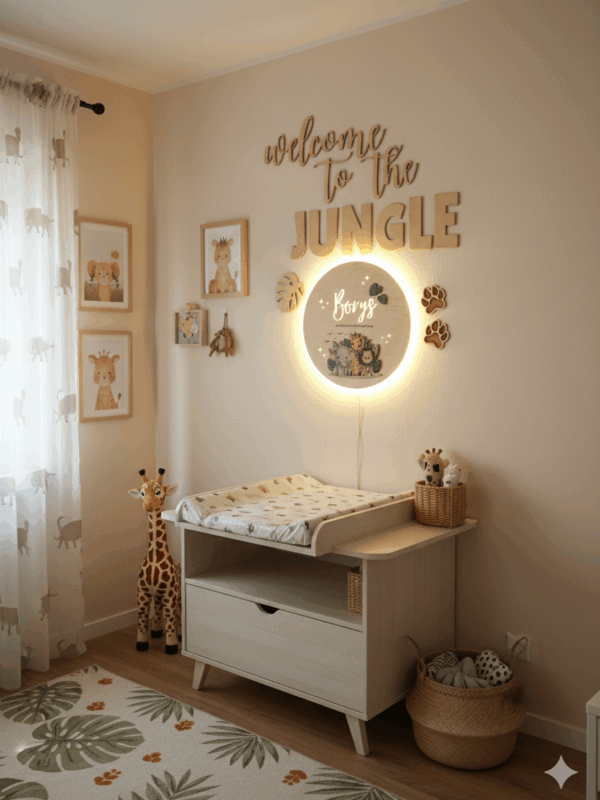 Lampka z imieniem Safari